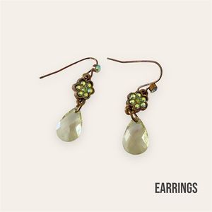 Green Dangly Earrings